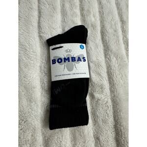Bombas Women’s Size 4-7.5/ Youth Size 9-4 Solid Black Calf Socks